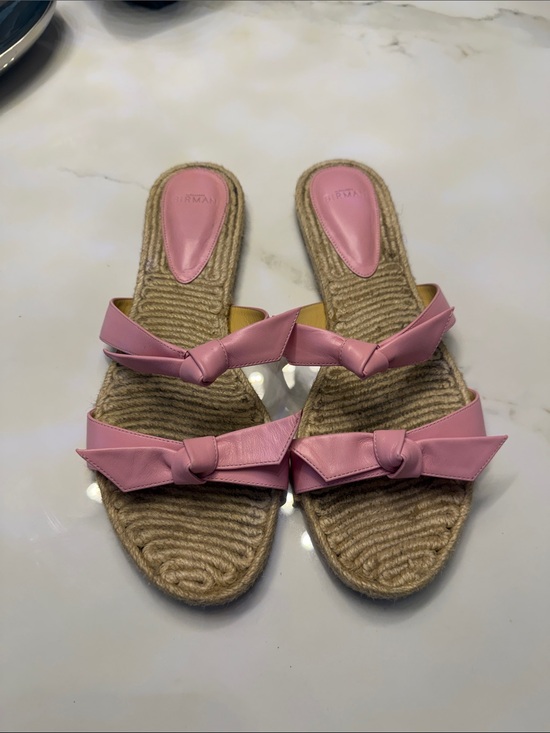Alexandre Birman Shoes - Alexandre Birman Pink Bow Espadrille Sandal